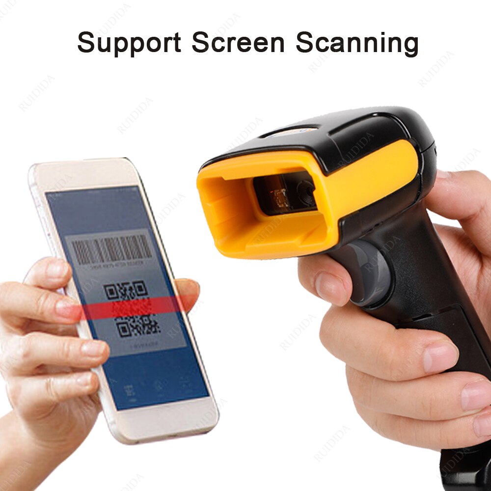 Qr Code Reader Bluetooth Qr Code Scanner Draadloze Scanner 2D Barcode Scanner Draadloze Handheld Reader Scanner Wired PDF417