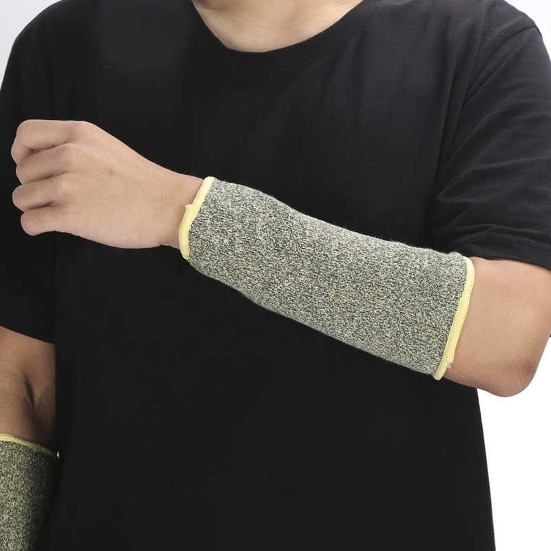 Pair Cut Resistant Sleeves Safety Level 5 Prevent Scrapes Scratches for Manufacturing