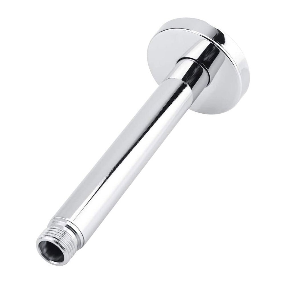 Stainless Steel Round Top Shower Arm Pipe Wall Mount for Bathroom Ceiling Shower Head (15 cm) Support top spray