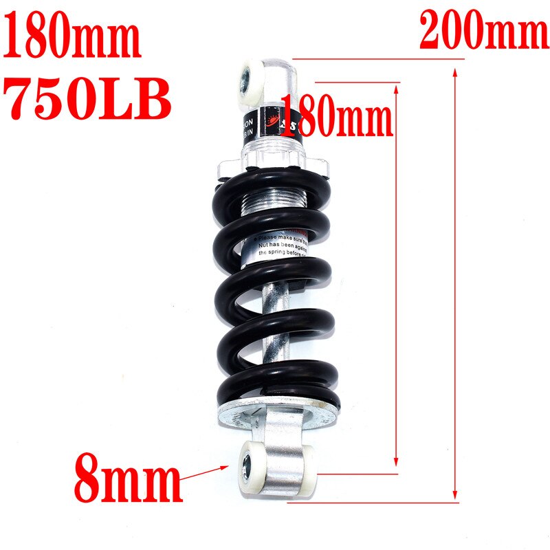 100MM 125MM 150MM 180MM 190MM 200MM rear suspension shock for 47cc 49CC super Minimoto ATV electric scooter mini Pocket Bike: Orange