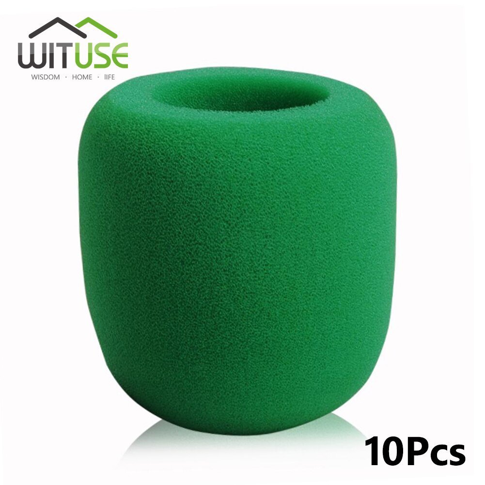 10 pçs/lote portátil sem fio microfone de estágio pára-brisas espuma mic capa karaoke dj esponja filtro vento escudo venda quente: Azul