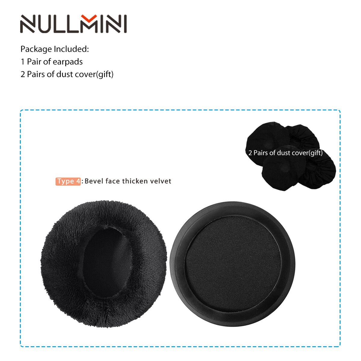 NullMini Ersatz Ohrpolster für Superlux HD681 HD681B HD681EVO HD681F Kopfhörer Leder Hülse oder Samt Kopfhörer Ohrenschützer: 4