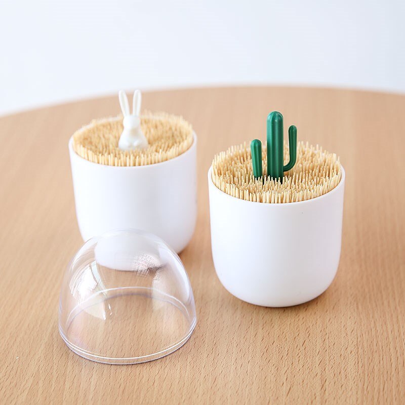 Hometree 1pc bord dekorere gennemsigtig plante/dyr tandstikker opbevaringsbokse vatpinde boks støv tandstikker boks opbevaring tank  h105