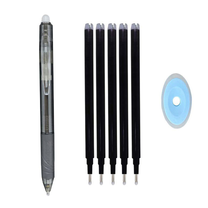 Meerkleurige 0,5 mm uitwisbare gelpennen met vullingen Gum zwart blauw rood balpennen voor het schrijven van Kawaii briefpapier: WHITE