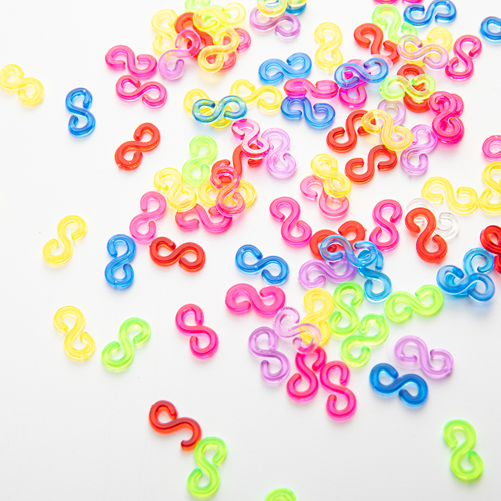 500 Stuks S Clips Voor Kleur Elastiekjes Armband Haken Sluitingen Plastic Connectoren Sieraden Handcrafts Diy Maken Accessoire Kit