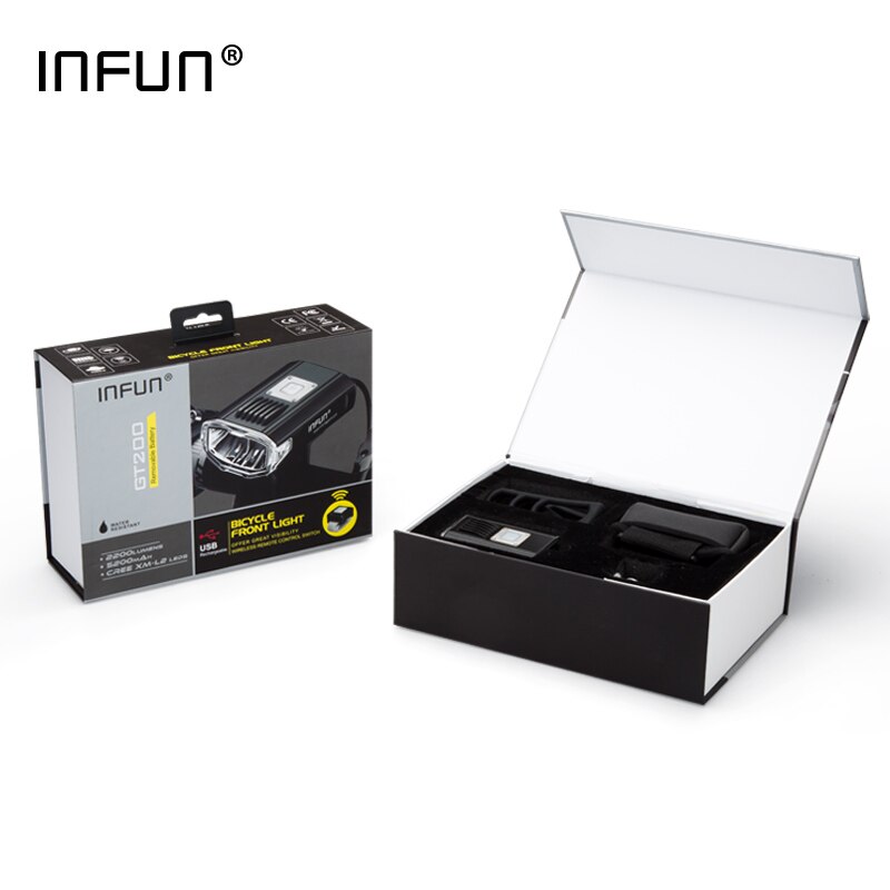 INFUN GT200 vélo avant phare vélo vélo Rechargeable lampe de poche