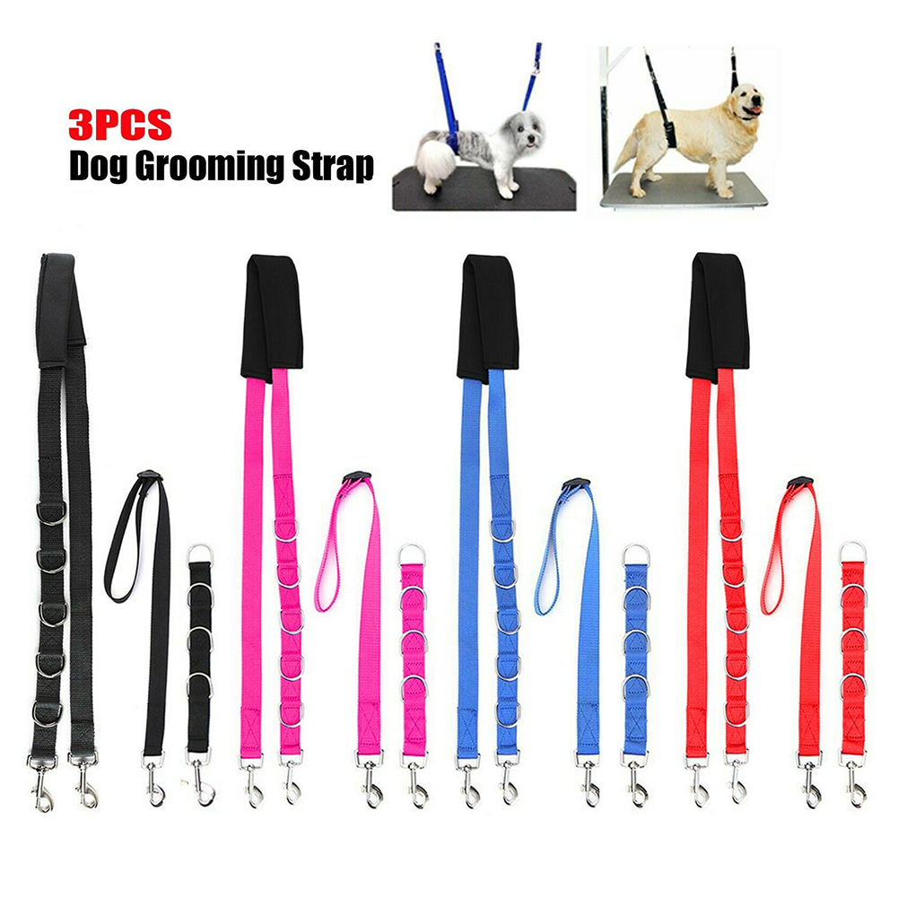 Harnais de Traction pour chiot, 3 pièces, sangle de toilettage pour chiot et chien, coussinet de ventre pratique et Durable pour couper les poils d&#39;animaux de compagnie