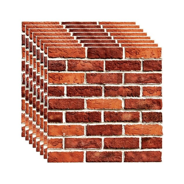 PVC Adesivo Carta Da Parati 3D Tegole in Laterizio per la Cucina Backsplash Buccia e Bastone Adesivi Murali stanza Da Bagno Complementi Arredo Casa Decalcomanie Della Parete: 8pezzi