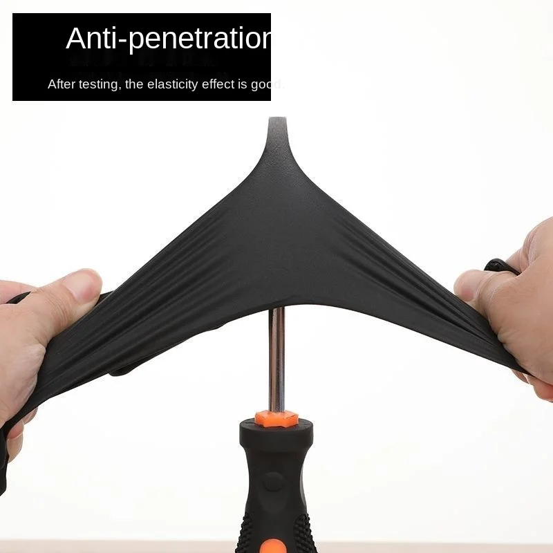 20 PCS Disposable Gloves Thickened Latex Black Composite Nitrile Labor Protection Cleaning Protection