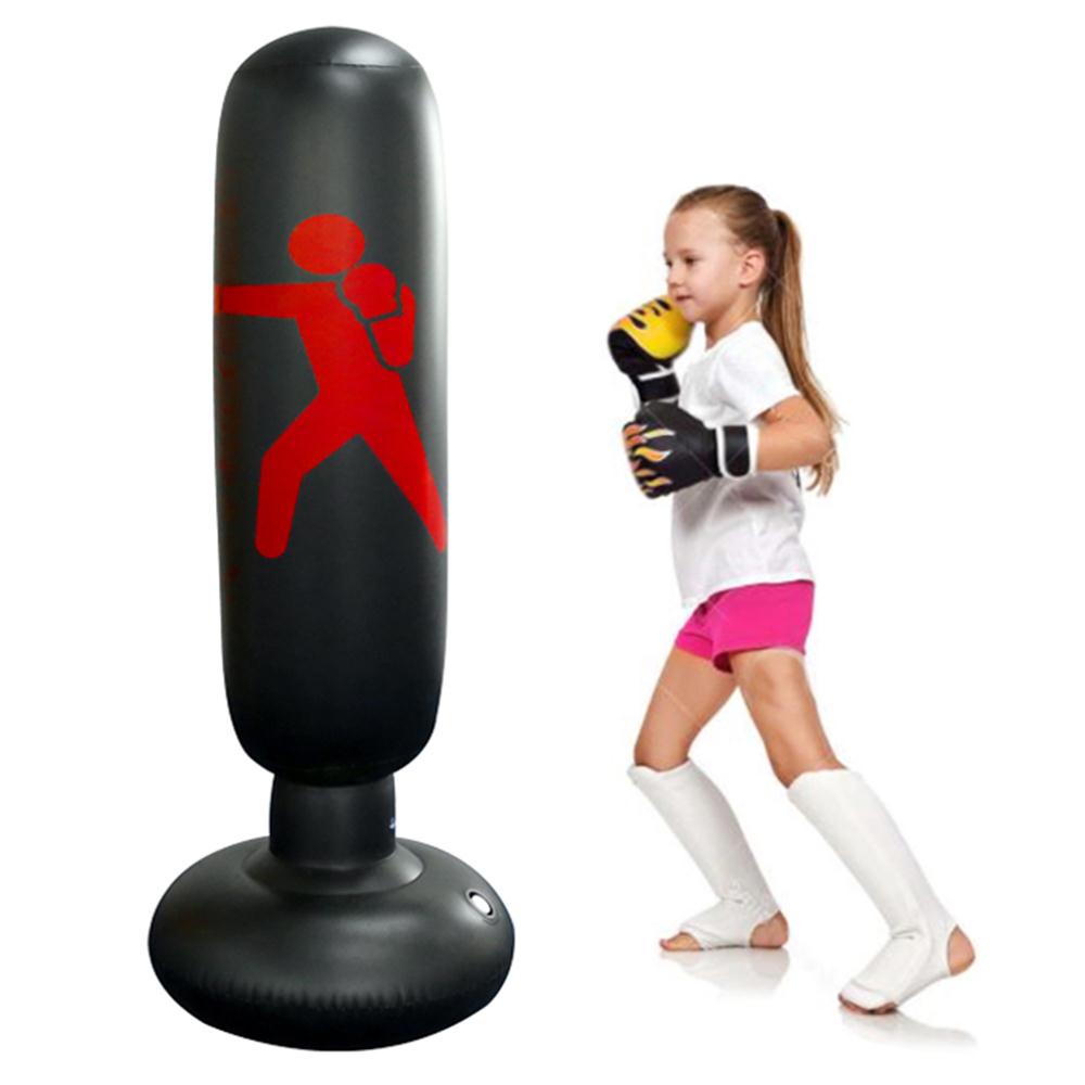 1.6M Inflatable Boxing Column Training Exercise Fitness Decompression Hitting Thickening Foldable Easy to Move Fitness Equipment