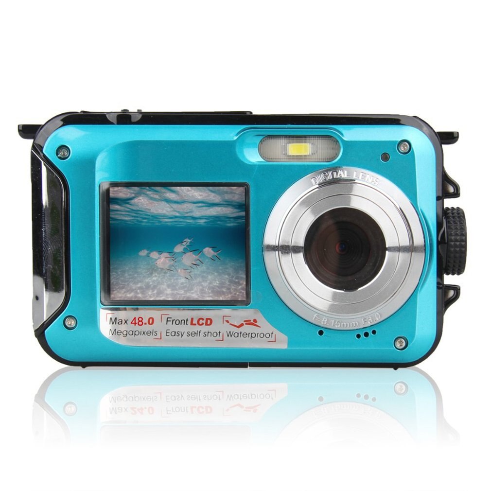 2.7inch TFT Digital Camera Waterproof 24MP/48MP MAX 1080P Double Screen 16x Digital Zoom Camcorder HD268 Underwater Camera