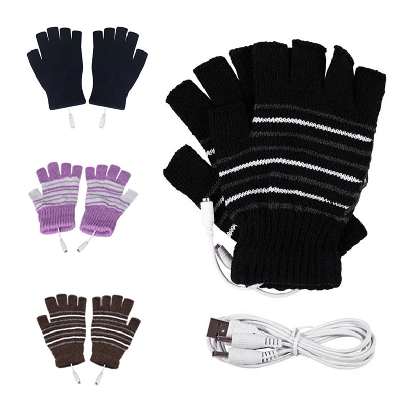 Vinter elektriske opvarmningshandsker termisk usb opvarmede handsker elvarme handske opvarmede handsker