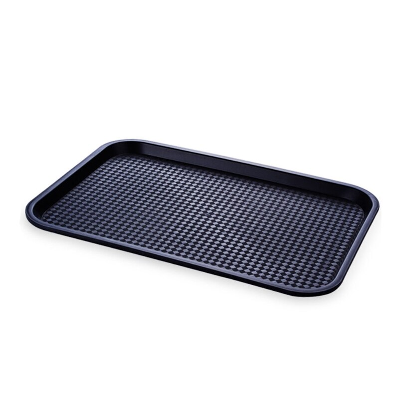 Plastic Drip Tray Ideal Compatible with Catching Spills Leaks from Mini Refrigerators Air Conditioners Cars Machinery: Black