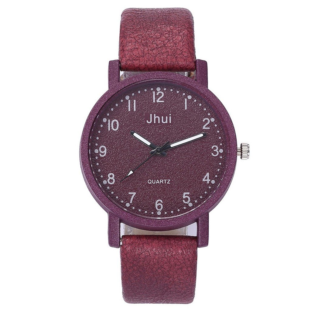 Women's Watch Jhui Casual Male Female Quartz Men Watches Leather Band Bracelet Analog Wrist Ladies Girls Clock: G