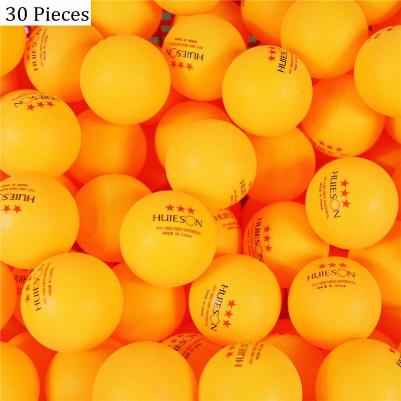 Huleson-Juego de pelotas de tenis de mesa de 3 estrellas, Material inglés, Pelotas de Ping Pong de práctica, ABS, entrenamiento, 10/50/100 Uds.: 30Pcs Orange