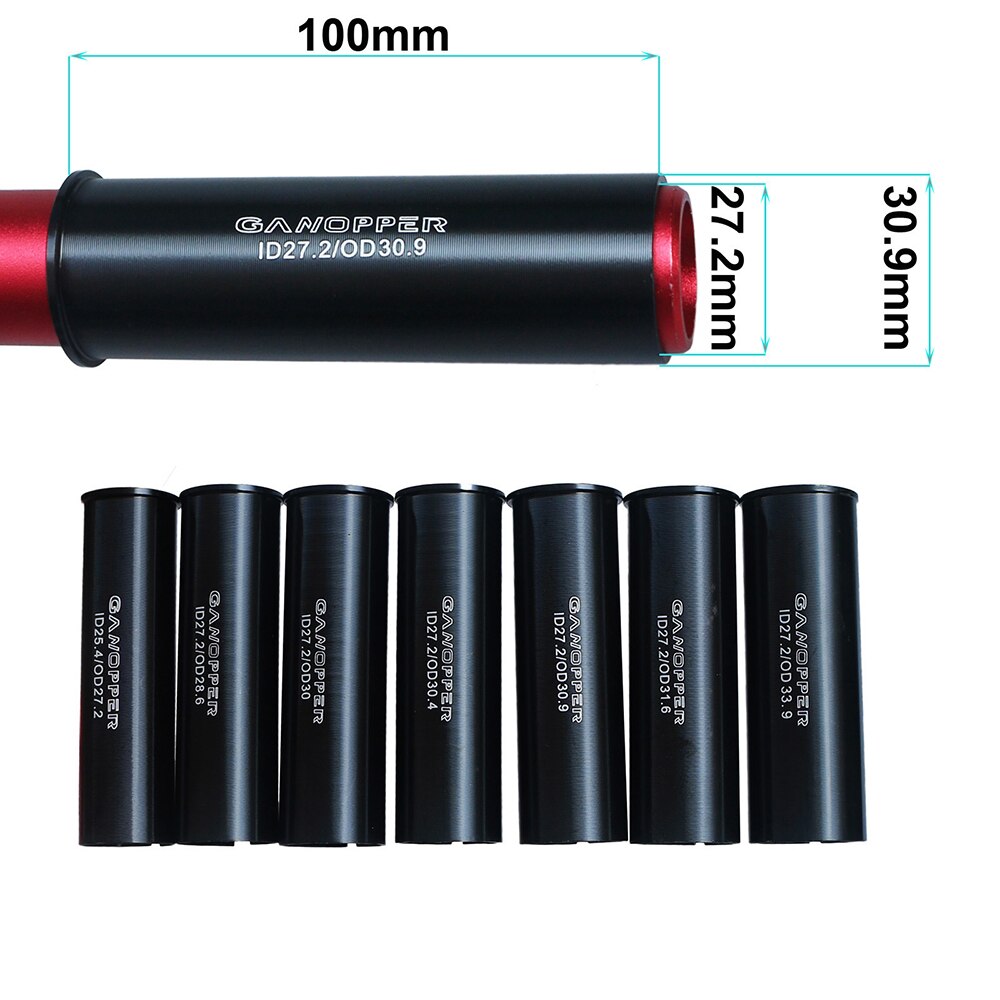 Bicycle Seatpost Sleeve Road Bike Seat Post Shim 22.2/25.4/27.2/28.6/30.0/30.4/30.9/31.6/31.8/33.9/34.9/36 Post Tube Adapter
