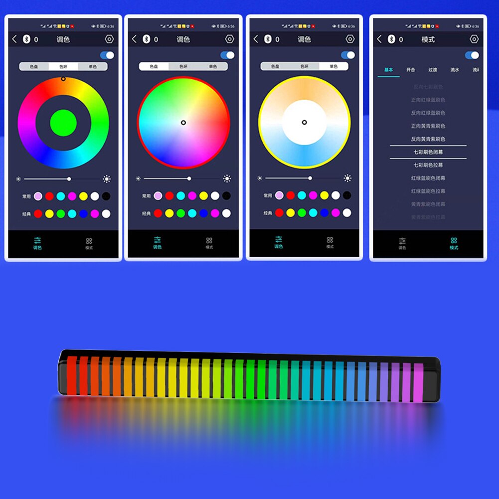Usb 5v, app-steuerung, 3d 32 -leds, sprachsteuerung, rhythmus-lichtleiste, musik-atmosphären-ambiente-lampe, bar, computer
