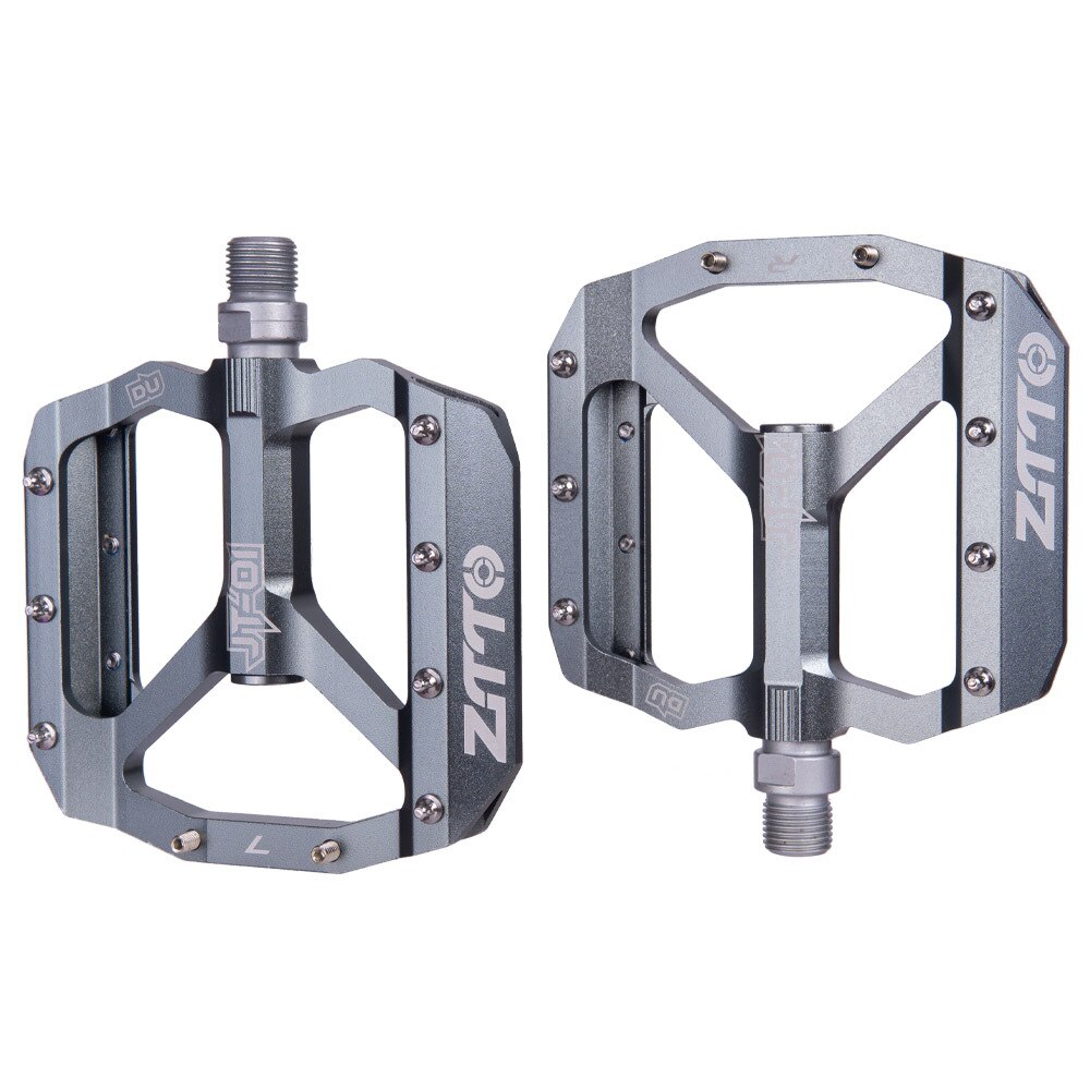 Pedales planos para bicicleta de montaña, pedales para bicicleta de montaña, pedales de plataforma ancha, accesorios para bicicleta de montaña, aleación de aluminio: Blanco