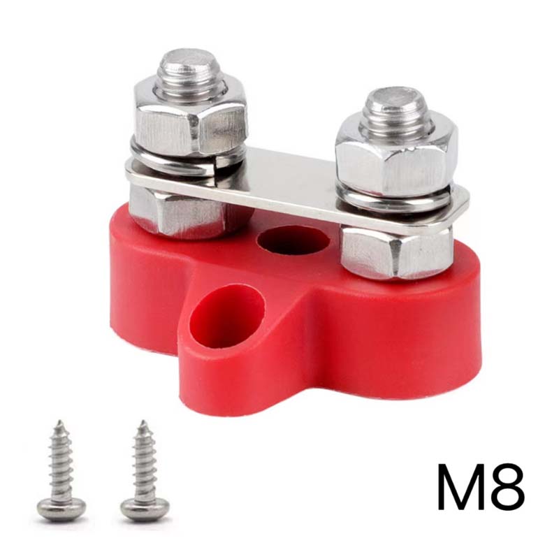 M6 M8 48V Junction Block Bus Bar 5/16" Terminal Block Insulated Dual Heavy Duty Power Distribution Stud Positive Negative RV: Lavender