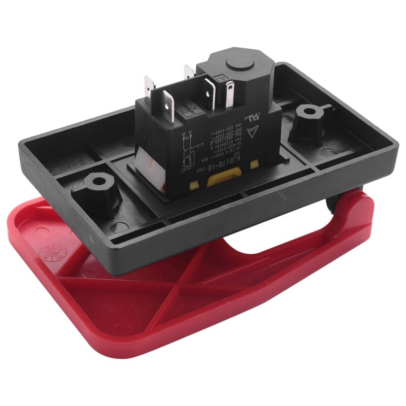 2X Off-On Red Cover Emergency Stop Push Button Switch 16A Power-Off/Undervoltage Protection Electromagnetic Start Switch