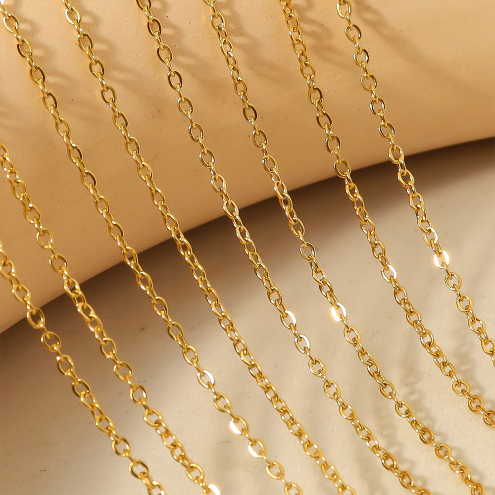 WILD & FREE Collar colgante de zircon de acero inoxidable dorado de 18K dama encanto cadena fina joyería de impermeable