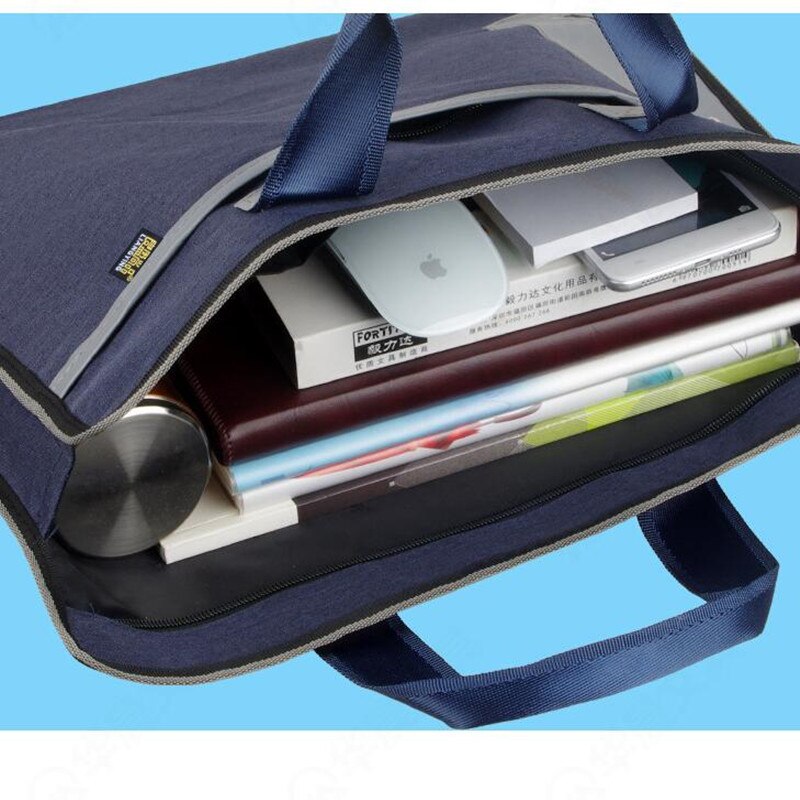 File Bag Hand-in-Buff Large Folder Package Canvas Meeting Briefcase Document Ticket Storage Waterproof Organizer Filing Products