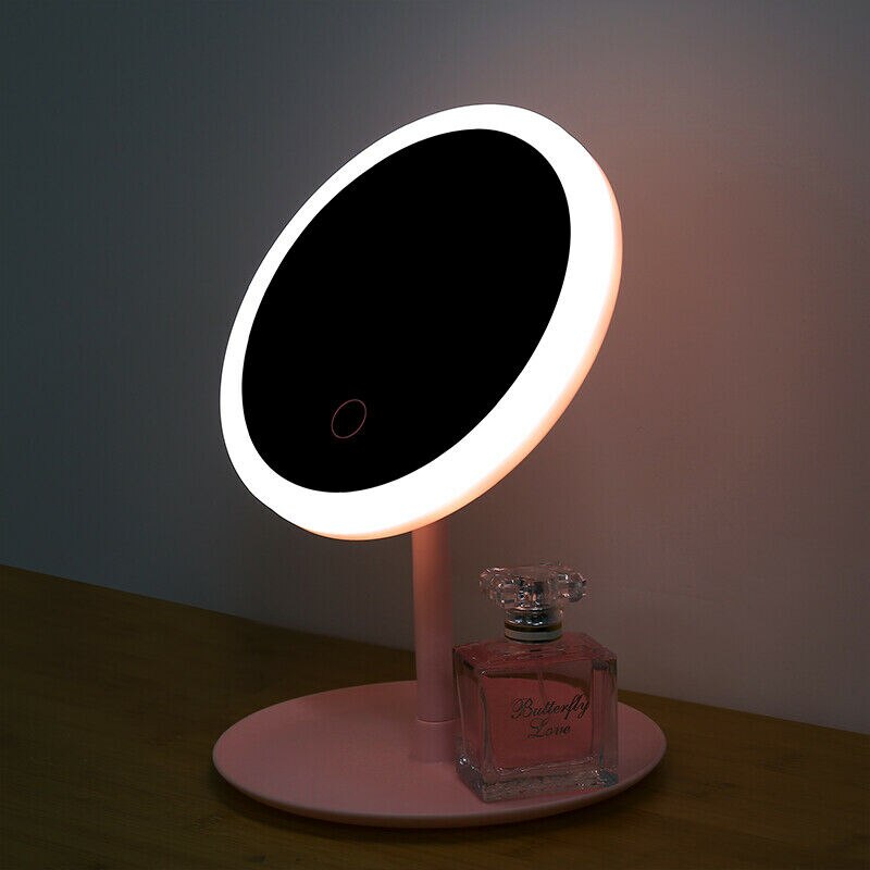 Makeup Mirror Folding Magnifying Lighted Led Vanity Mirror Travel Compact Mirrors USB Charging LED Cosmetic Vanity Table Lamp
