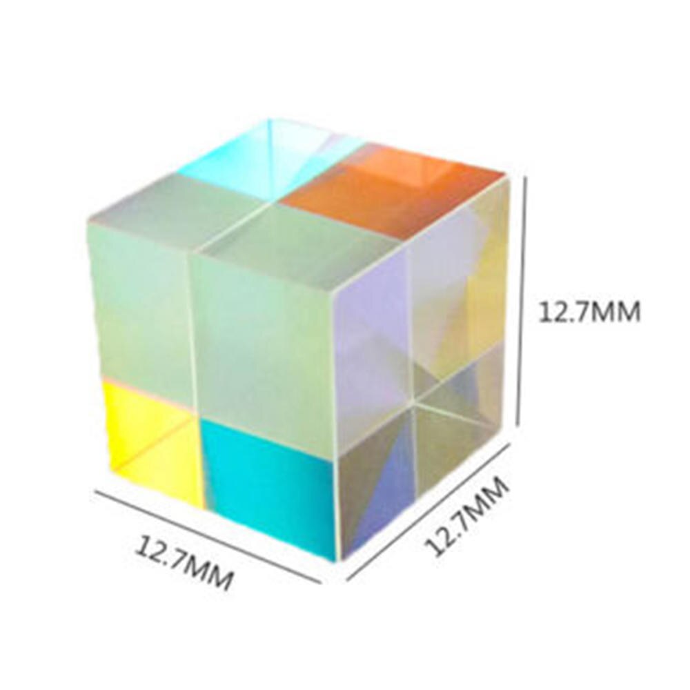 Rainbow Maker Triangular Prism Six-Sided Bright Light Combine Cube Prism Optical Experiment Instrument