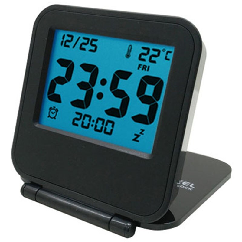 Alarm Clock Portable Foldable Tabletop Travel Digital Alarm Clock With Temperature Calendar Date Week Kitchen Alarm Clock