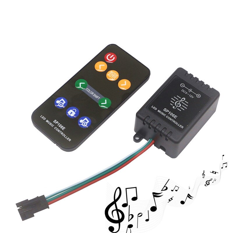 LED WiFi Bluetooth Music Controller SP105E SP106E SP107E SP108E SP511E SP110E Addressable Pixel Full Color RGB Controller: SP106E