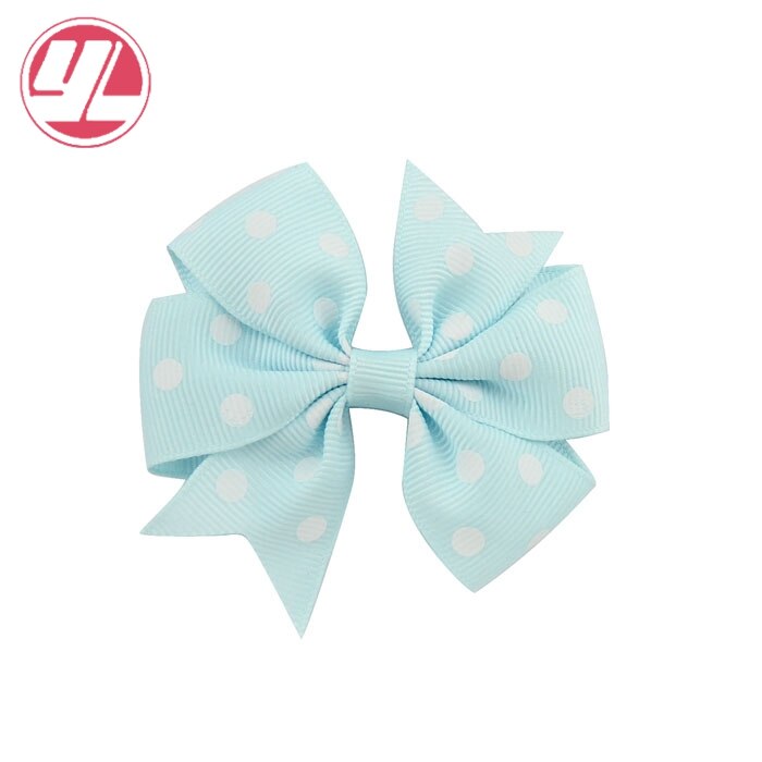 Stip 3 inch kinder grosgrain lint strikken met clip boutique strikken doe-het-zelf haaraccessoires voor babymeisjes 592: 17