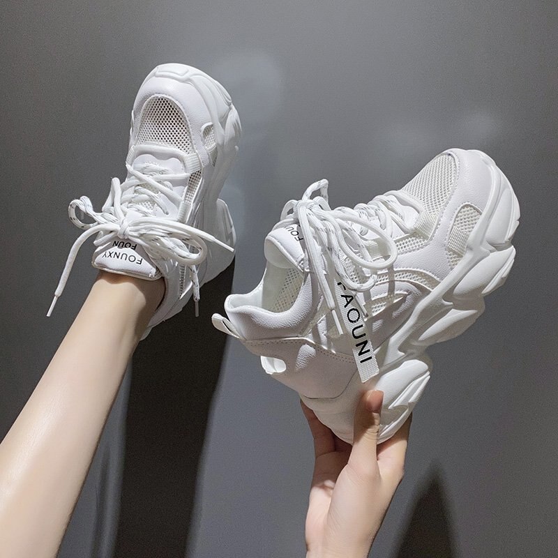 Hoge Platform Vrouwen Sneakers Lente Dikke Zool Casual Schoenen Herfst Ademend Mesh Wandelen Chunky Schoenen Vrouw Zapatos Mujer