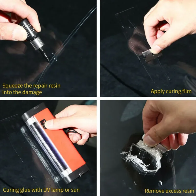 5 Stück Autoglas Nano Reparatur Flüssigkeit Windschutz scheibe Reparatur Glas Reparatur Flüssigkeit Auto Fenster Kratzer Renovierung Riss Wiederherstellung Tool Kit verwenden