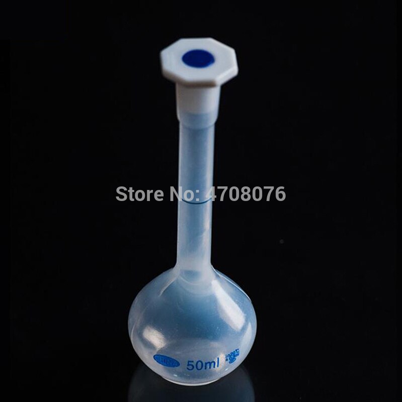 PP graduated volumetric flask with stopper Plastic lab measuring flask Graduated bottle for chemical test 25-50-250-500-1000ml