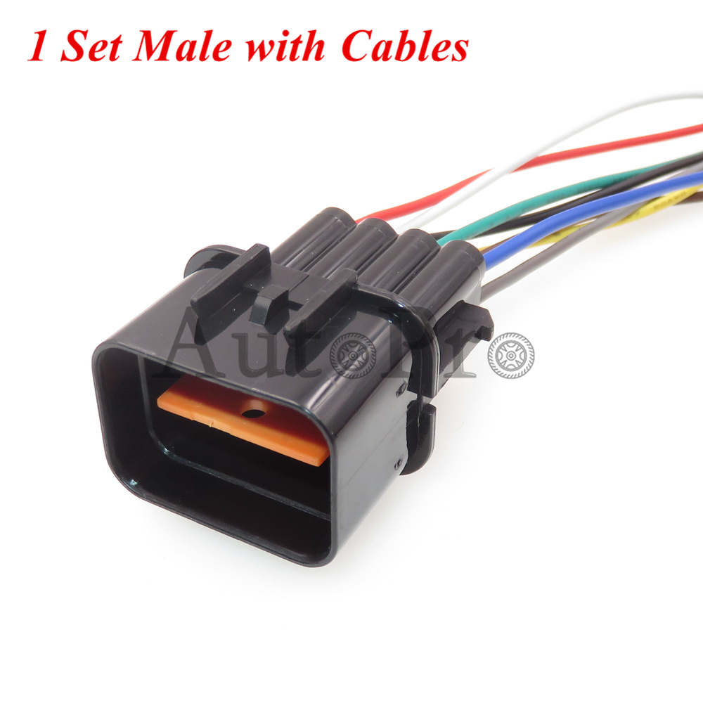 Conjunto de conector automático de 8 orificios, PB625-08027, Faro de automóvil, enchufe de Cable eléctrico, PB621-08020, 1 Juego: Rojo