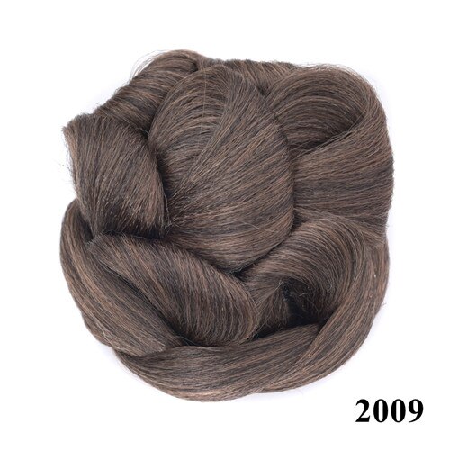 Naisten synteettiset hiukset nuttura clip-in häntä hiukset vaaleanväriset hiuspalat valkoiselle korkean lämpötilan kuidulle musta punottu chignon: 2009