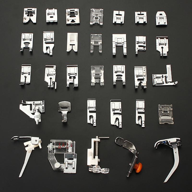 32 PCS Domestic Sewing tools Machine Foot Feet Snap On For Brother Singer Set Presser Foot Singer Useful Sewing Props