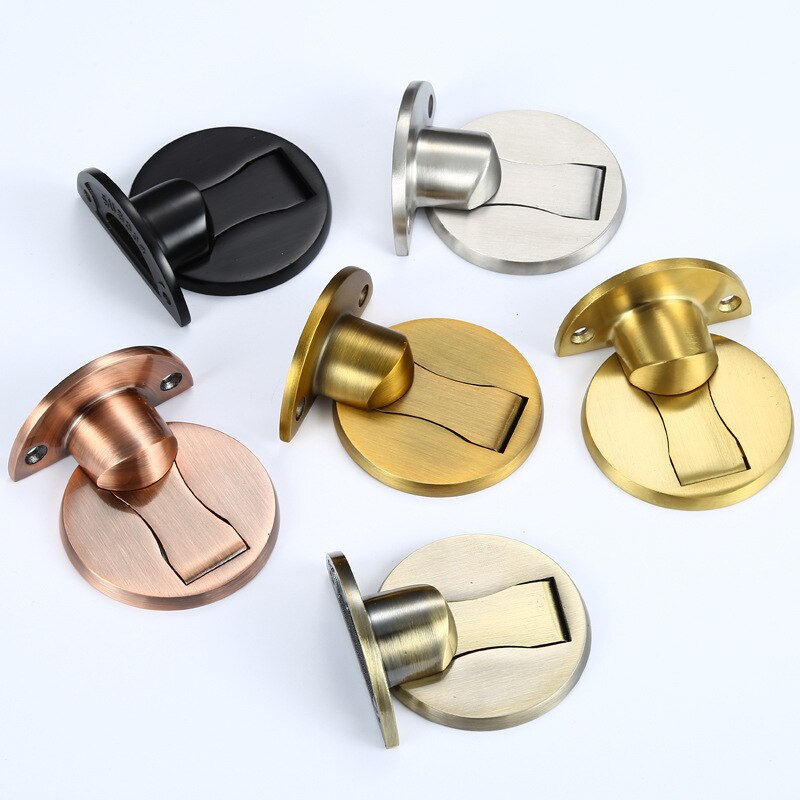 Magnetic Door Stops 304 Stainless Steel Door Stopper Hidden Door Holders Catch Floor Nail-free Doorstop Furniture Hardware