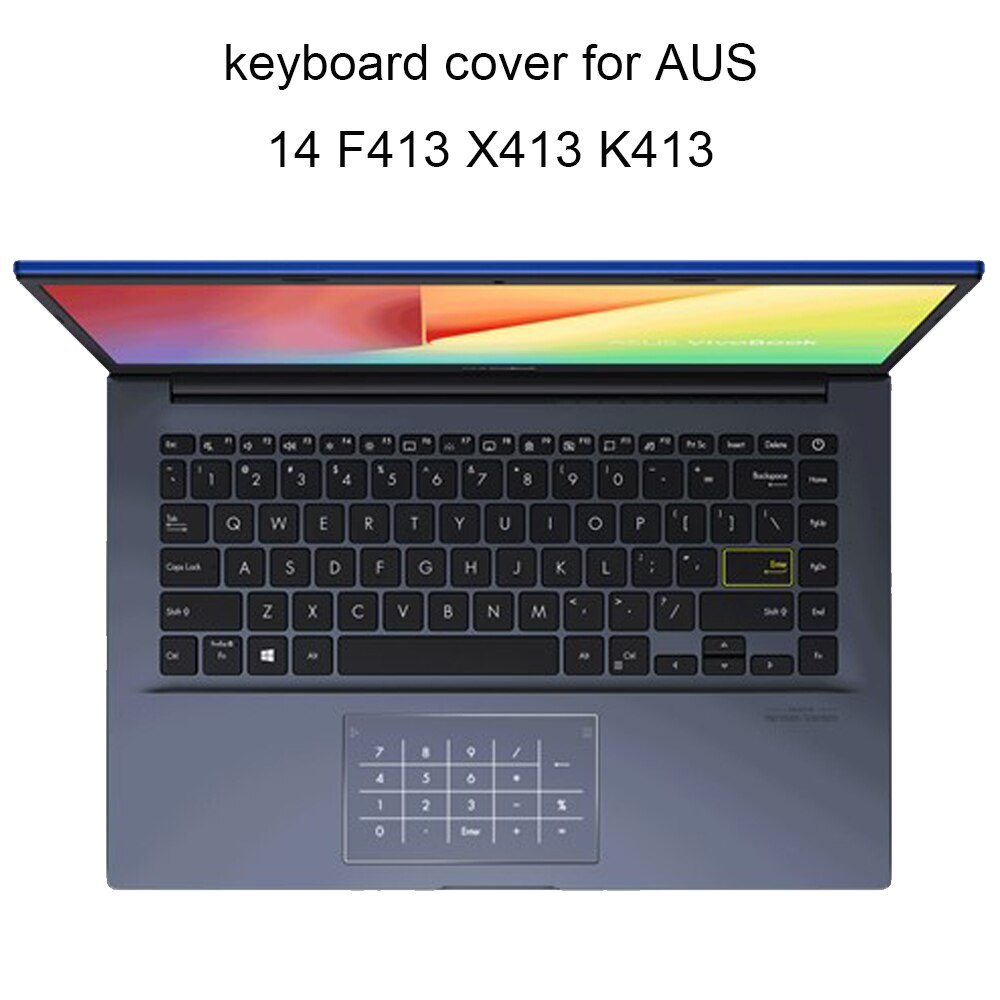 Keyboard Covers for ASUS Vivobook S14 S433 S4600 14 X413 F413 K413 TPU laptop keyboards dust cover soft silcone transparent: X413 F413 K413 TPU