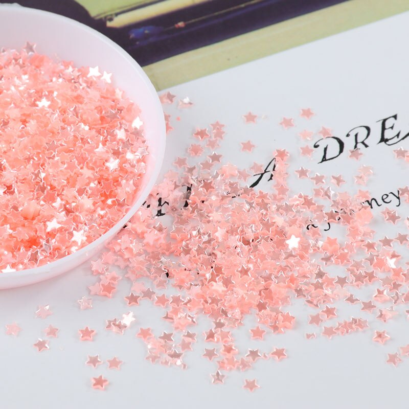 10 G/pak Transparante Kleuren 3Mm Little Star Vorm Losse Pailletten Diy Nail Craft Sieraden Maken, Bruiloft Decoratie Confetti