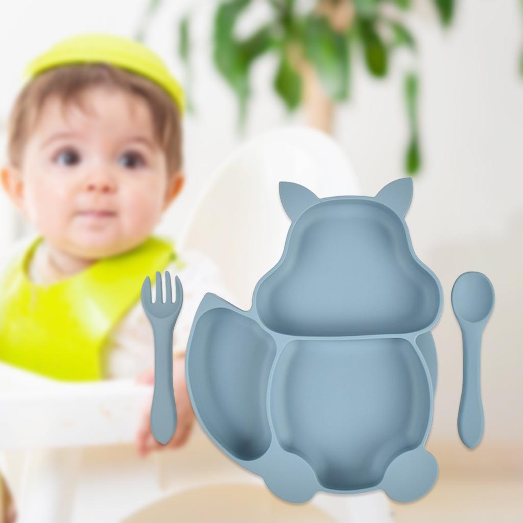 Vassoio da tavolo per alimenti per bambini diviso in plastica per bambini