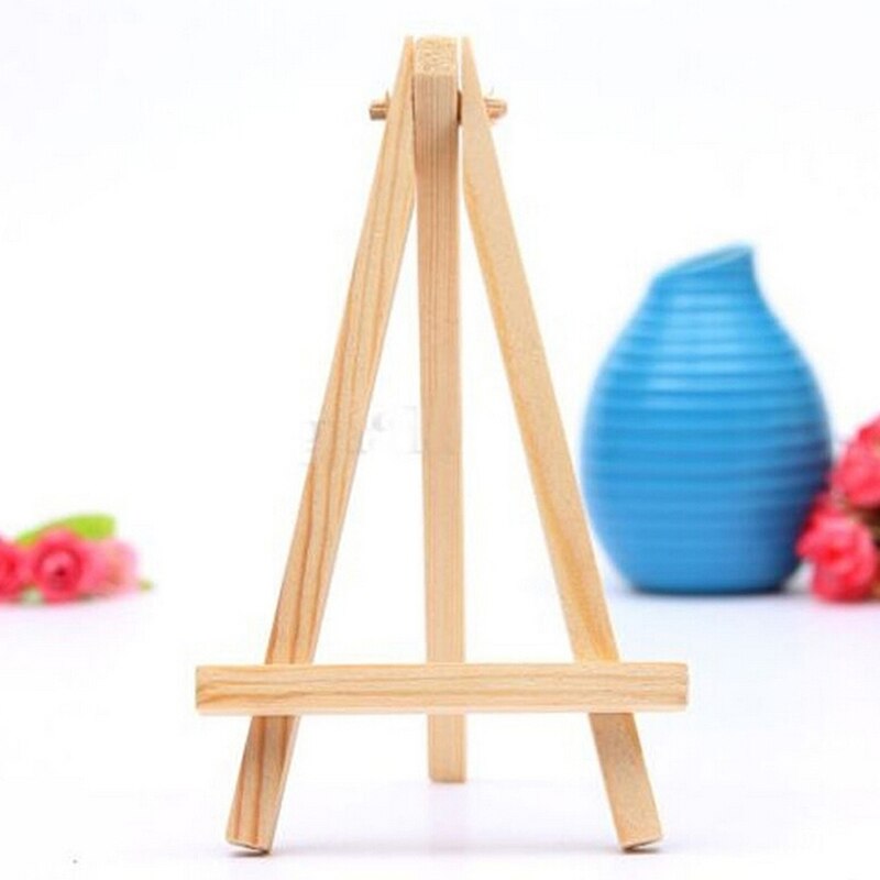 1 stk 8*15cm mini tre kunstner stativ male staffeli for fotomaling postkort display holder ramme søt skrivebord dekor