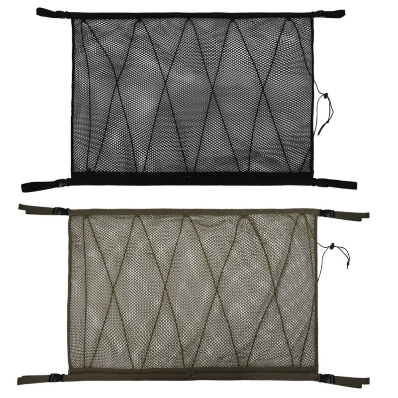 Car Roof Bag - 90x65cm - Polyester Cargo Carrier - Durable Mesh Outdoor Travel Luggage Storage