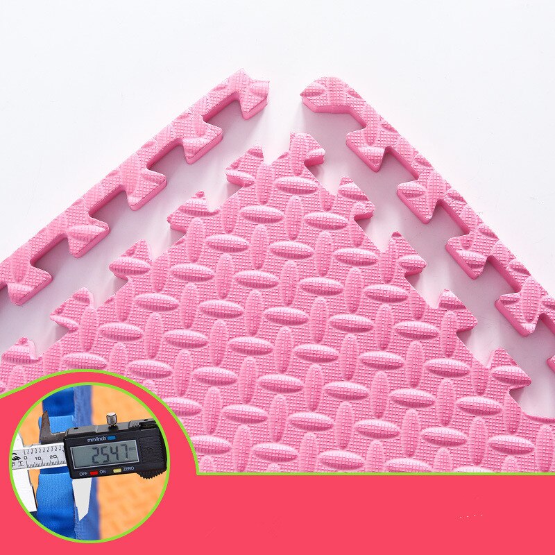 Kinderen EVA Foam Play Puzzel Mat voor kids Grijpende Tegels Vloer Tapijt Tapijt Baby Spelen Mat Interlock Oefening Vloermat: Roze