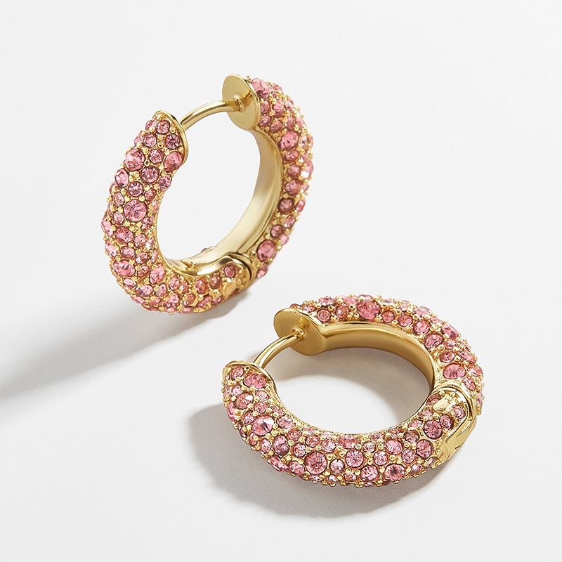 Nouvelle cristal strass oreille manchette Huggie boucles d'oreilles pour les femmes cercle Cartilage empilable cerceau boucles d'oreilles Piercing bijoux