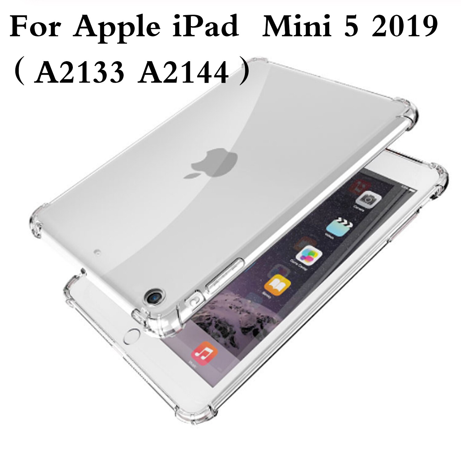 Dla iPad 9.7 2017 2018 2019 10.2 5th 6th 7th generacji przypadku odporność na upadek miękkie etui TPU dla iPad powietrza 1 2 3 Pro 9.7 10.5 11: For ipad Mini 5