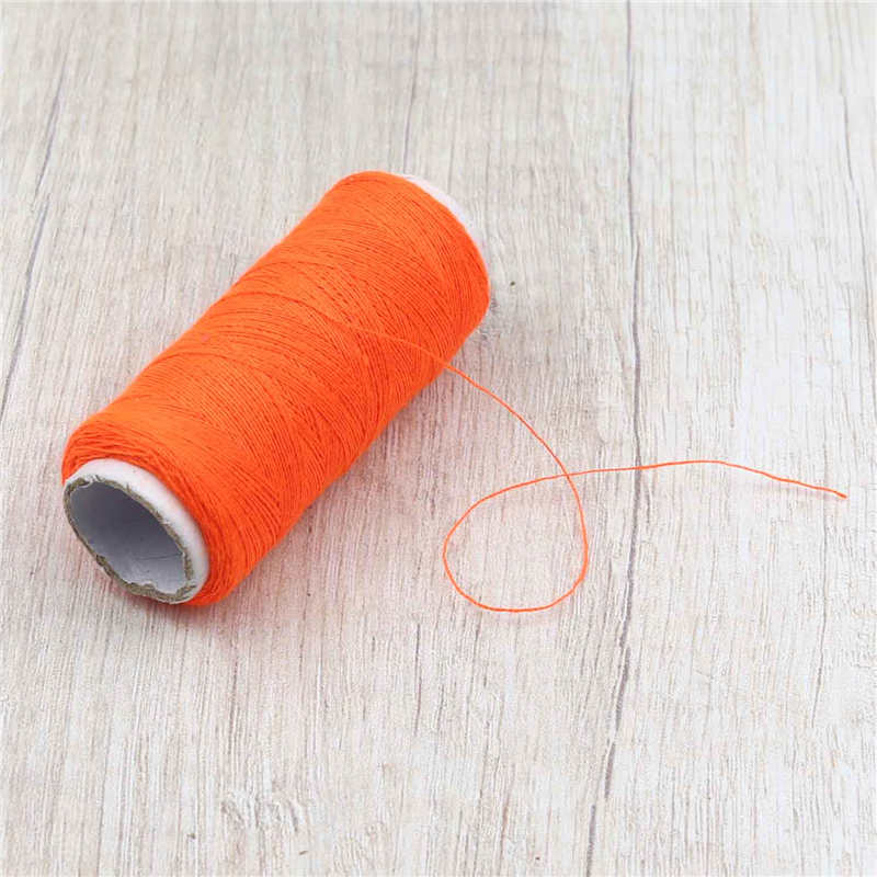 Orange-Juego de Herramientas para coser, kit de herramientas para coser, hilo de poliéster de 300m, 2 uds.