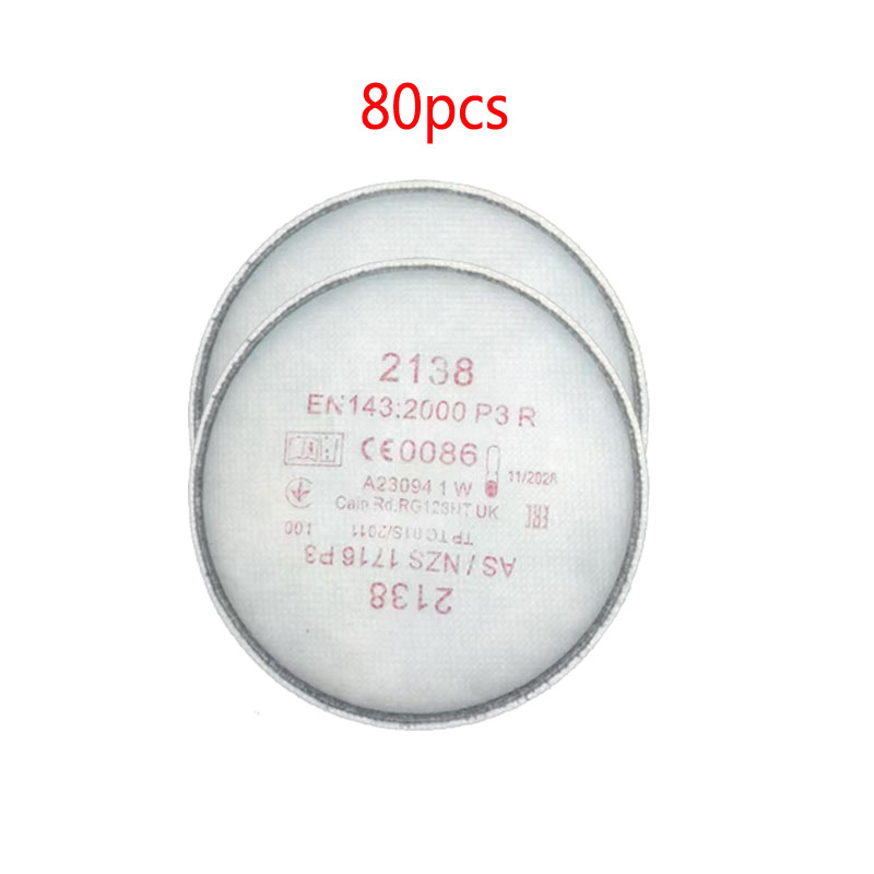 2138 Filtro de partículas P3 R con nivel de consumo para máscara antipolvo respiradora serie 3m 6800 7502 6200: Gris