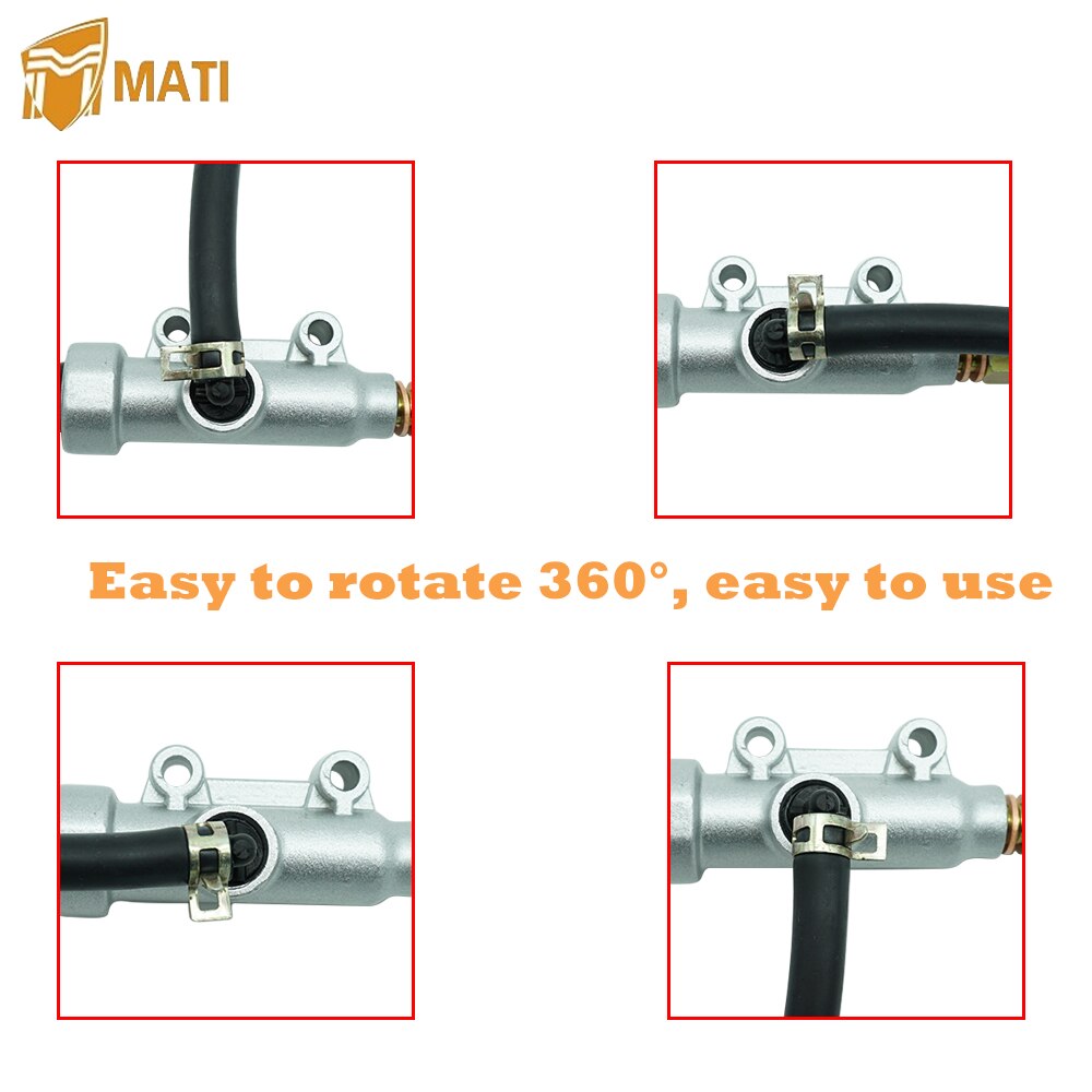 Mati Rear Foot Brake Master Cylinder Assembly with Pressure Brake Switch for Polaris ATV Outlaw 450 525 S 1910627 4010758