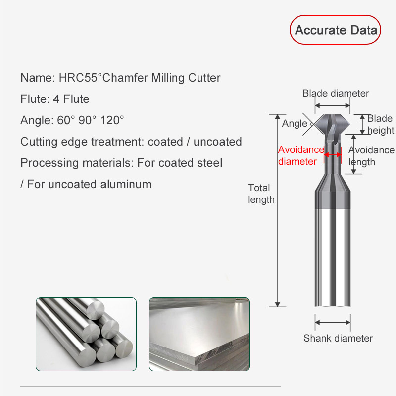 Hartmetall Wolfram Stahl Anfasen Cutter 60 120 90 Grad hoch Und Unten doppelseitige Bearbeitung Beschichtete Fräser Fase werkzeuge